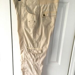 Chicos Cream Color Cargo Pants